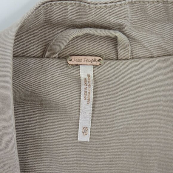 Free People Women XS Romantic Ruffles Jacket Natural Beige OB 527371 Pockets - Picture 11 of 15